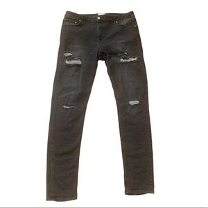 ASOS Men’s Black Distressed Jeans Size 36 x 34